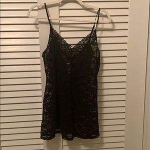 In Bloom Black Lace Lingerie Camisole Medium